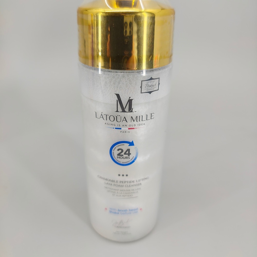 Latoua Mille Chamomile Peptide Lifting Lava Foam Cleanser 150ml Face Wash Brush